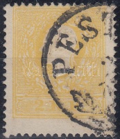 1858 2kr sárga / yellow II. 'PESTH' Signed: Ferchenbauer