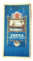 Duna Budapest-Paks vízisporttérkép, Magyar Királyi Állami Térképészeti Intézet 24x192 cm. Jó állapotban