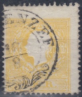 1858 2kr sárga / yellow II. élénk szín / lively colour '(MECZ)ENZÉF' Signed: Ferchenbauer