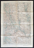 1915 Kolomea és környéke, 1:200000, K. u. k. Militärgeographisches Institut, a hajtások mentén apró szakadásokkal, 62,5×43,5 cm