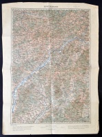 cca 1910 Trencsén környékének katonai térképe 65x50 cm