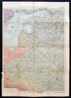 cca 1910 Magyar Földrajzi Intézet: Nyugat Oroszország térkép 40x60 cm