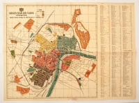 1933 Szeged szabad kir. város térképe.Jó állapotban. Utcajegyzékkel. 63x50 cm