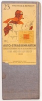 cca 1930 München és környéke vászon autóstérkép kiváló állapotban / München canvas automobile map in nice condition