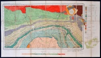 Dél Afrika, Transvaal földtani térkép (az aranyláz idejéből), 2db, Pretoria 1927, Lydenberg 1911, vászonra kasírozva, 51x85cm