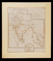1788 Andor D'Anville: India és távol kelet rézmetszetű térképe / 1788 Map of India and the Far-East etched by J. Harrison 43x48 cm paszpartuban