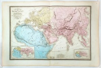 1861 E. Andriveau-Goujon: A régi világ térképe. nagyméretű térkép, acélmetszet /
1861 E. Andriveau-Goujon: Etched map of the World.  100x70 cm