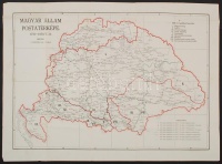 Magyar Állam Postatérképe 1750-1850. Mérték: 1:1.500.000, M. Kir. Honvéd Térképészeti Intézet nyomása, hajtogatva, 51x73cm