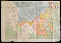 1942 A Tatai járás mezőgazdasági talajtérképe, Csiky János dr. agr., 4 lapos, kissé visletes szélekkel,  69x100cm