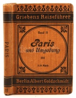 Griebens Paris Reiseführer. Utikönyv. Berlin, 1911. Egészvászon kötésben, térképpel / Tourist gude