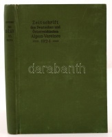 Zeitschrift des Deutschen und Österreichisen Alpenverein. 1924. Innsbruck, 1924. Verlag des D. und Ö. Alpenvereins. Nagyon sok képpel. Egészvászon kötésben, szép állapotban / With many illustrations, in  full linen binding, in nice