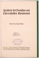 Zeitschrift des Deutschen und Österreichisen Alpenverein. 1920. Innsbruck, 1920. Verlag des D. und Ö. Alpenvereins. Nagyon sok képpel. Modern egészvászon kötésben, szép állapotban / With many illustrations, in modern full linen binding, in