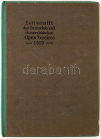 Zeitschrift des Deutschen und Österreichisen Alpenverein. 1919. Innsbruck, 1919. Verlag des D. und Ö. Alpenvereins. Nagyon sok képpel. Modern egészvászon kötésben, szép állapotban / With many illustrations, in modern full linen binding, in
