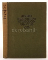 Zeitschrift des Deutschen und Österreichisen Alpenverein. 1928. Innsbruck, 1928. Verlag des D. und Ö. Alpenvereins. Nagyon sok képpel. Egészvászon kötésben, szép állapotban / With many illustrations, in  full linen binding, in nice