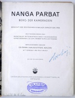 Nanga Parbat. Berg der Kameraden. Bericht der Deutschen Himalaja-Expedition 1938. Szerk.: Deutschen Himalaja-Stiftung München. Berlin, 1943, Union Deutsche Verlagsgesellschaft Berlin Roth & Co. Számos érdekes fényképpel. Kartonált