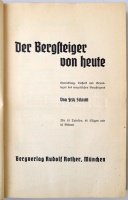 Fritz Schmitt: Der Bergsteiger von Heute. Entwicklung, Technik und Grundlagen des neuzeitlichen Bergsteigens. München, 1937. Rother, Egészvászon kötésben / In full linen binding