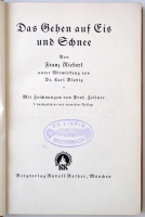 Franz Nieberl: Das Gehen auf Eis und Schnee. München, é.n. Rother. Egészvászon kötésben / In full linen binding