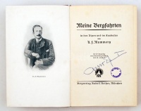 Mummern U.: Meine Bergfahrten in den Alpen und im Kaukazus. München, 1930, Rudolf Rother. Kiadói egsézvászon kötésben. Puskás Ornó aláírással!