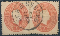1861 2 x 5kr 'SCHAESSBURG'