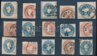 1861 15 db bélyeg olvasható / szép bélyegzések, vegyes minőség / 15 stamps readable or nice cancellations, mixed quality