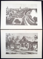 Rajzok Szolnokról - Grafikai mappa városunk felszabadulásának 40. évfordulója tiszteletére. Szerkeszti Menyhért László. Szolnok, 1984, Damjanich János Múzeum. 18 ív A/3-as grafika, kissé sérült kiadói papírmappában. Készült