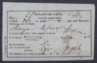 1861 Aufgabs Recepisse 'DEBRECZIN BAHNHOF'