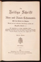 Kétnyelvű, latin-német nyelvű Biblia, német nyelvű kommentárokkal. - Biblia Sacra / Die Heilige Schrift des Alten und Neuen Testamentes. Mit dem Urtexte der Vulgata übersetzt und mit erklärenden Anmerkungen versehen von Augustin Arndt. Mit