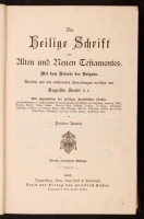 Kétnyelvű, latin-német nyelvű Biblia, német nyelvű kommentárokkal. - Biblia Sacra / Die Heilige Schrift des Alten und Neuen Testamentes. Mit dem Urtexte der Vulgata übersetzt und mit erklärenden Anmerkungen versehen von Augustin Arndt. Mit