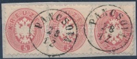 1864 3 x 5kr 'PANCSOVA'