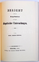 Joseph Petzval: Bericht über die Ergebnisse einiger dioptrischer Untersuchungen - reprint. Bp., 1975, Akadémiai. Kiadói kopottas, javított nylkötésben, bibliofil példány. Kiadói védőtokban.