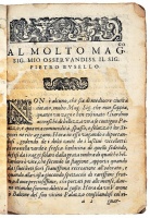 Bussato [Bussatti] da Ravenna, Marco: Giardino di agricoltura. Venezia, 1592, Giovanni Fiorina. Olasz nyelvű mezőgazdasági traktátus, első kiadás. Papír, többféle (feltehetőleg észak-itáliai) vízjellel, 59 folio (ebből 53 számozott),