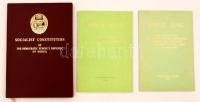 Socialist Constitution of The Democratic People's Republic of Korea. Pyongyang, 1975, Foreign Languages Publishing House. Hardcover. Also: Kim Il Sung. The tasks of the Korean communists & The Grat Idea of Lenin on the national liberation