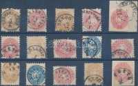 1864 15 db bélyeg olvasható / szép bélyegzésekkel, vegyes minőség / 15 stamps with nice or readable cancellations, mixed quality