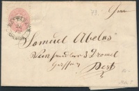 ~1864 5kr levélen / on cover 'BÁTTASZÉK' - 'PEST'
