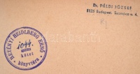 A Budapesti Kir. Magy. Tudomány- Egyetem könyvtárának czímjegyzéke. XVIII. 1893.-dik évi gyarapodás. (1618 mű- 2201 kötet.)
Bp. 1894. Kir. Magy. Egyetemi ny. 99 p. Kiadói dúsan aranyozott vászonkötésben. Tulajdonosi pecsétekkel.