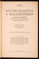 Vállalkozók évkönyve és címtára 1927 I-II.
I. kötet: Óriás Zoltán: Költségszámítás a magasépítésben - Gyakorlati kézikönyv. II. kötet: Címtár.  Bp, 1927, Vállalkozók Lapja. 983 p. Kiadói festett, illusztrált, aranyozott