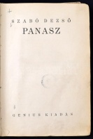 Szabó Dezső: Panasz. Első kiadás. Bp., 1927, Genius. 250 p. Későbbi félvászonkötésben. Könyvtári példány volt.