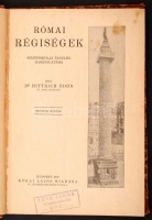 Hittrich Ödön: Római régiségek. Bp., 1941, Kókai Lajos. Korabeli kopottas félvászonkötésben.