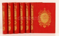 Tompa Mihály versei. I.-V. kötet (Komplett!) Pesten, 1858. Heckenast Gusztáv. 1. Dalok. Románczok. 231p. és T. acélmetszetű portréja. 2. Dalok. Románczok. VIII. 248 l. 3. Regék. VI. 224 l. 4. Népregék. 2 sztl. lev. 221 l. 1 sztl. lev.