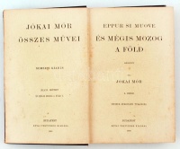 Jókai Mór összes művei Nemzeti díszkiadás 100 kötetben. 86 kötet a sorozatból. Bp., 1894-1907. Festett egészvászon kötésben, kb 10 kötet kivételével szép állapotban. 10 köteten kisebb-nagyobb hibák. Egységes, szép sorozat.