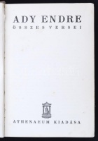 Ady Endre összes versei.  Bp., 1930, Athenaeum. 544 p. Kissé foltos kiadói egészvászon-kötésben. Első kiadás!
