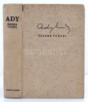 Ady Endre összes versei.  Bp., 1930, Athenaeum. 544 p. Kissé foltos kiadói egészvászon-kötésben. Első kiadás!
