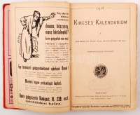 1918 Kincses Kalendáriom. A gyakorlati élet általános útmutatója. 22. évf. Bp., Rákosi Jenő. Érdekes, az első világháborúval kapcsolatos írásokkal, képekkel. Kicsit kopott, díszes kartonált papírkötésben, egyébként jó