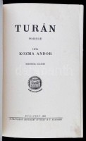Kozma Andor: Turán. Ősrege. 2. kiadás. Bp., 1926, Pantheon. (Globus ny.) 188 p. Kiadói foltos, kissé sérült papírkötésben