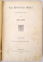 Gróf Benyovszky Móricz életrajza. Képekkel, térképekkel, autographokkal. Életrajz. Írta Jókai Mór. I-II. kötet. Bp., 1888. Ráth Mór. Kiadói, gerincén sérült, felhasadt egészvászon-kötésben, jó állapotban. A kötet a teljes