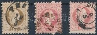 1867 5kr 'DEVE(CSER)' + 5kr 'SÜ(MEG) + 15kr 'PES(T)' (Gudlin 650 pont)
