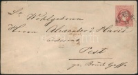 1868 5kr díjjegyes boríték 'SZ:ENDRE' - 'PEST'