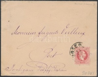 1870 5kr levélen 'POZEGA' - 'PEST'