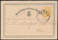 1871 2kr díjjegyes levelezőlap '(VA)RAZDIN / (VEC)'
