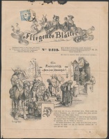 1892 Fliegende Blätter újságcímlap 1kr Hírlapilleték bélyeggel